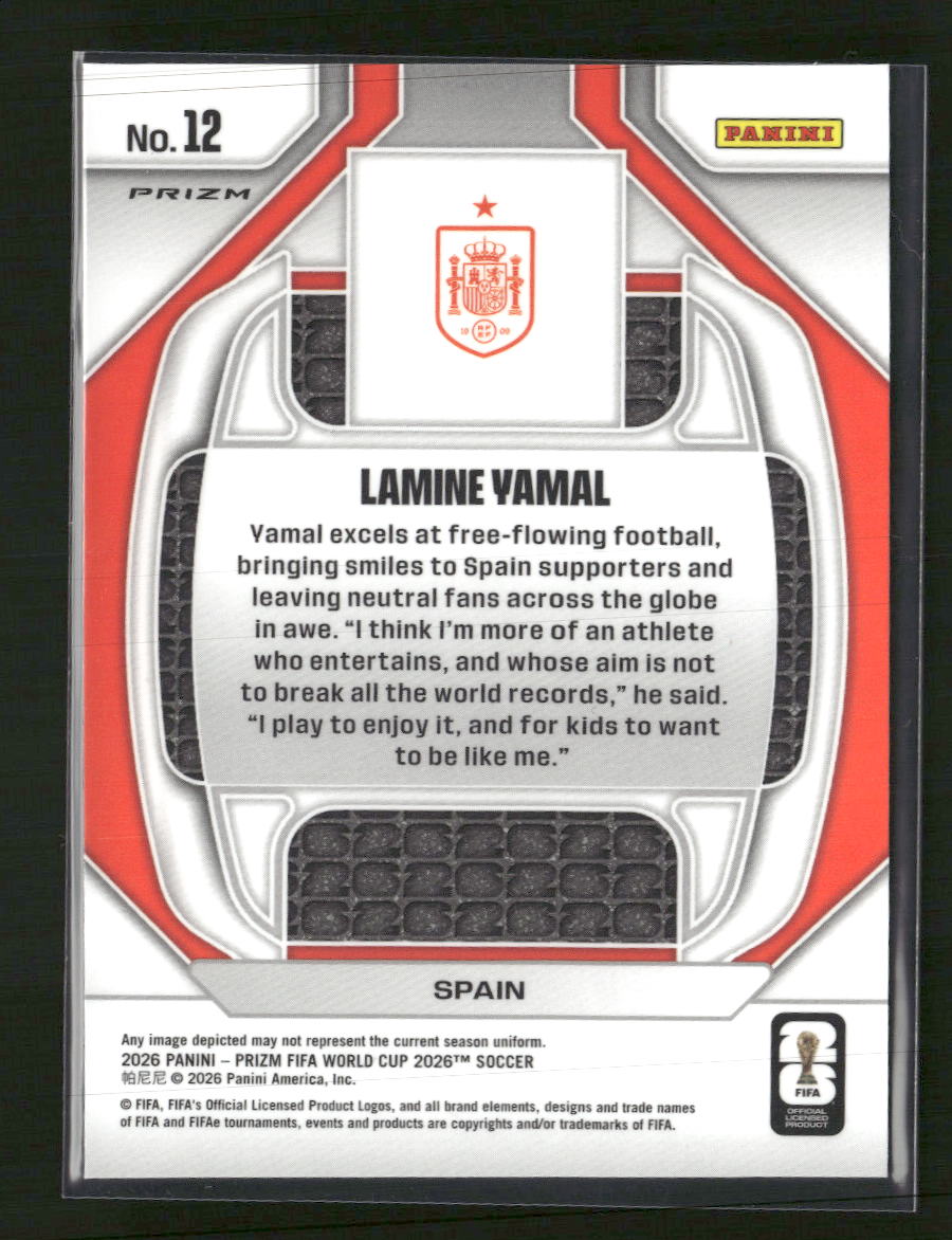 2026 Panini Prizm FIFA World Cup New Era Silver Prizms Lamine Yamal #12