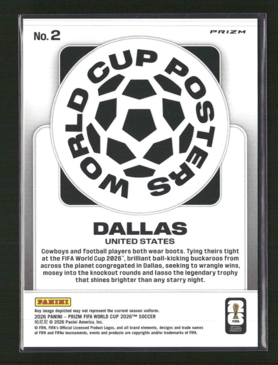 2026 Panini Prizm FIFA World Cup World Cup Poster - Dallas #2