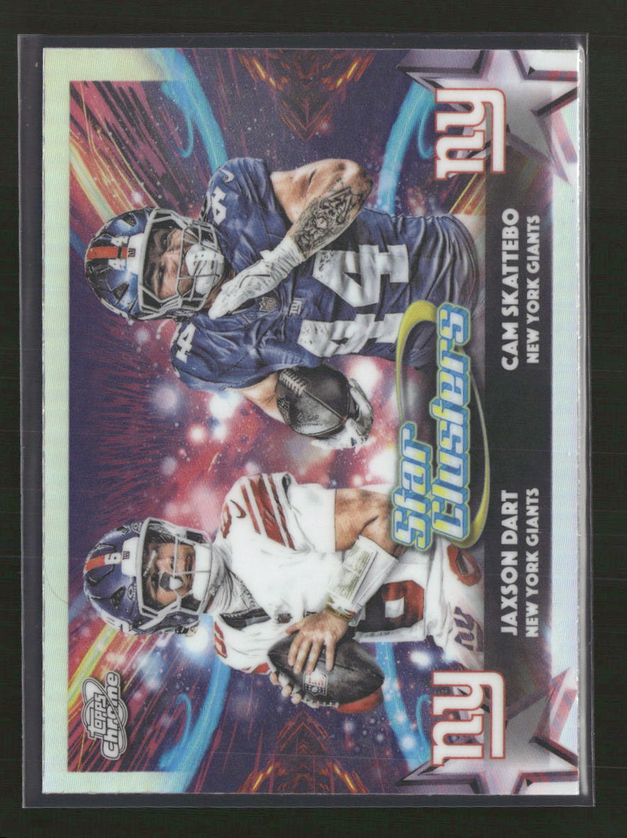 2025 Topps Chrome Cosmic Star Clusters Cam Skattebo / Jaxson Dart #SC-14