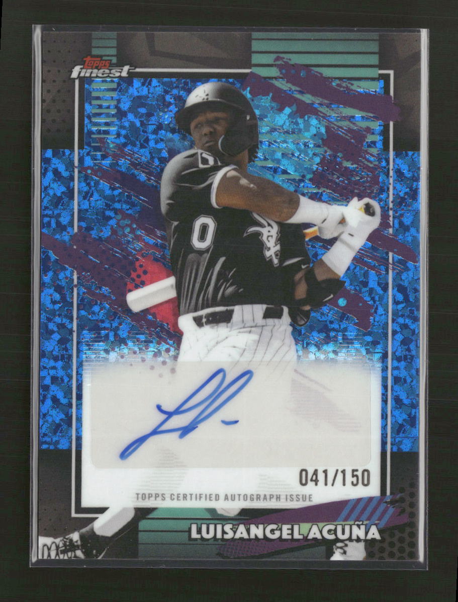 2026 Finest Finest Mega Blue Mini Diamond Luisangel Acuna #/150 Auto #FMA-LA