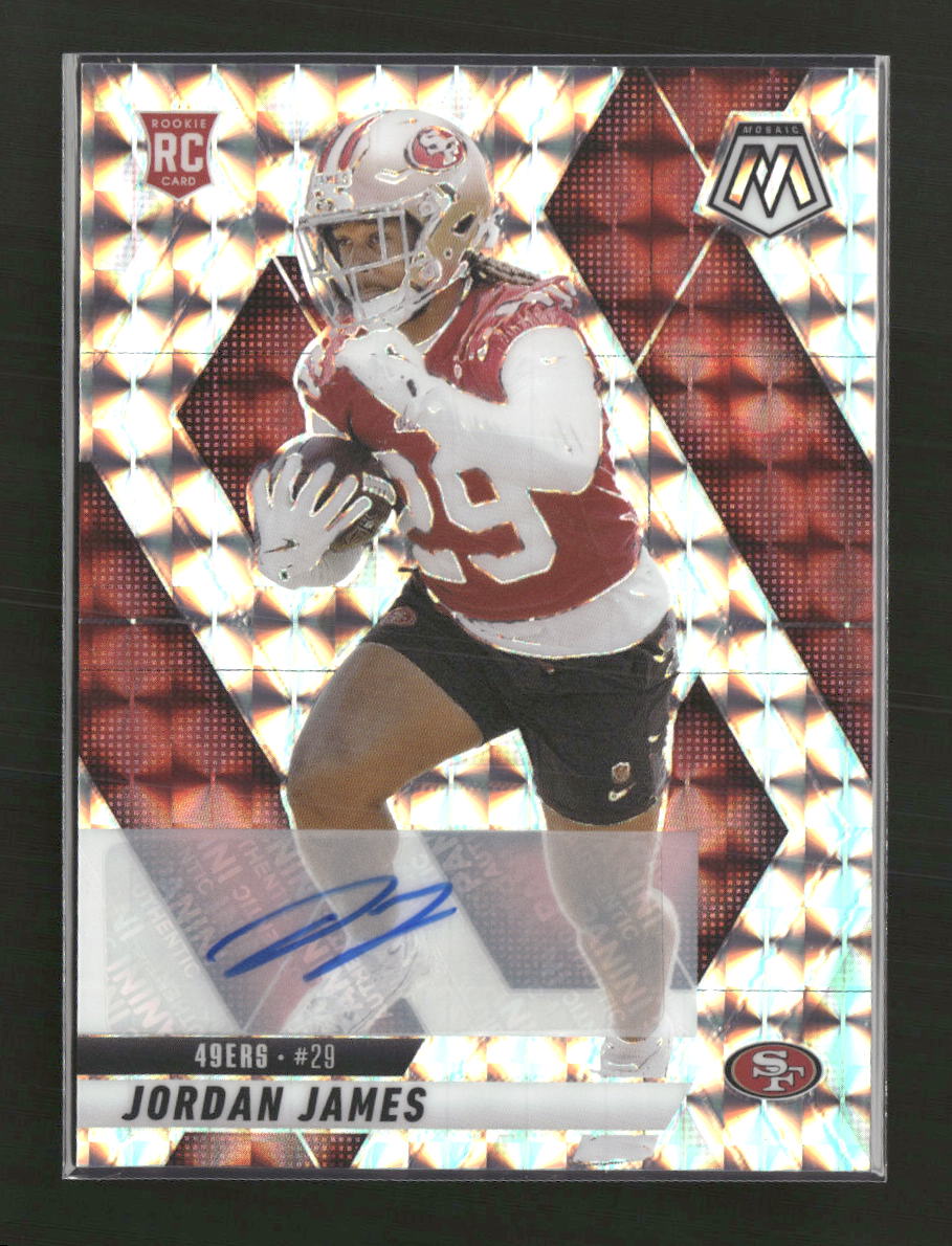 2025 Panini Mosaic Rookie Autographs Mosaic Jordan James Rookie Auto #370