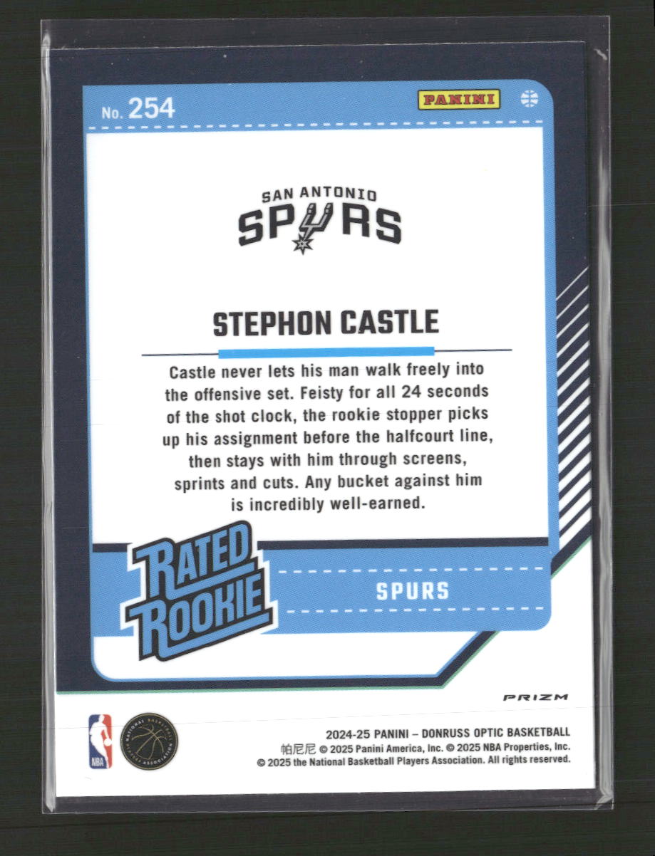 2024-25 Donruss Optic Holo Stephon Castle Rookie #254