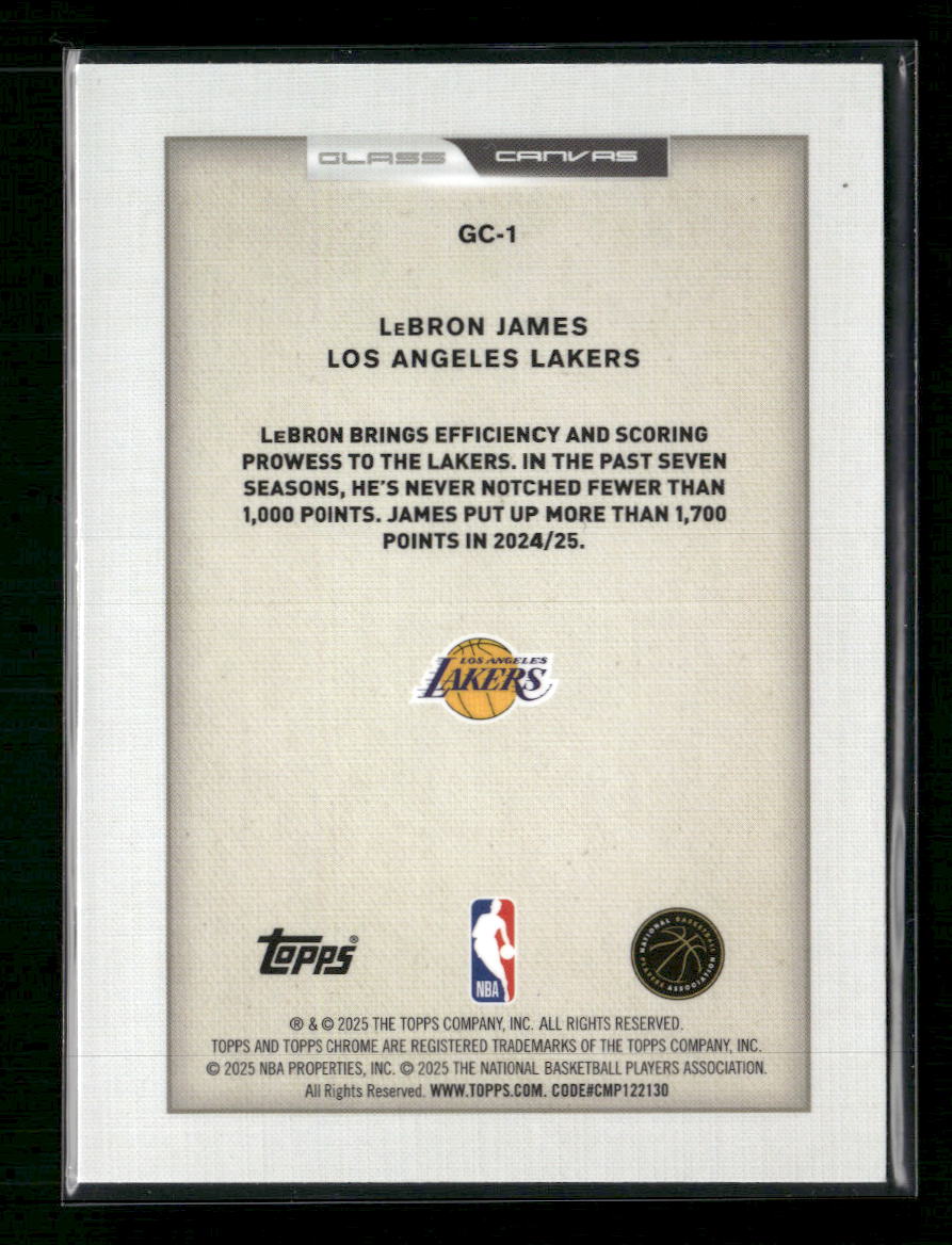 2025-26 Topps Chrome Glass Canvas LeBron James #GC-1