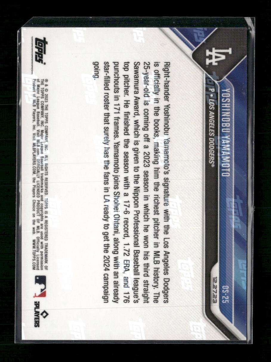 2023-24 Topps Now Off-Season Yoshinobu Yamamoto #OS-25