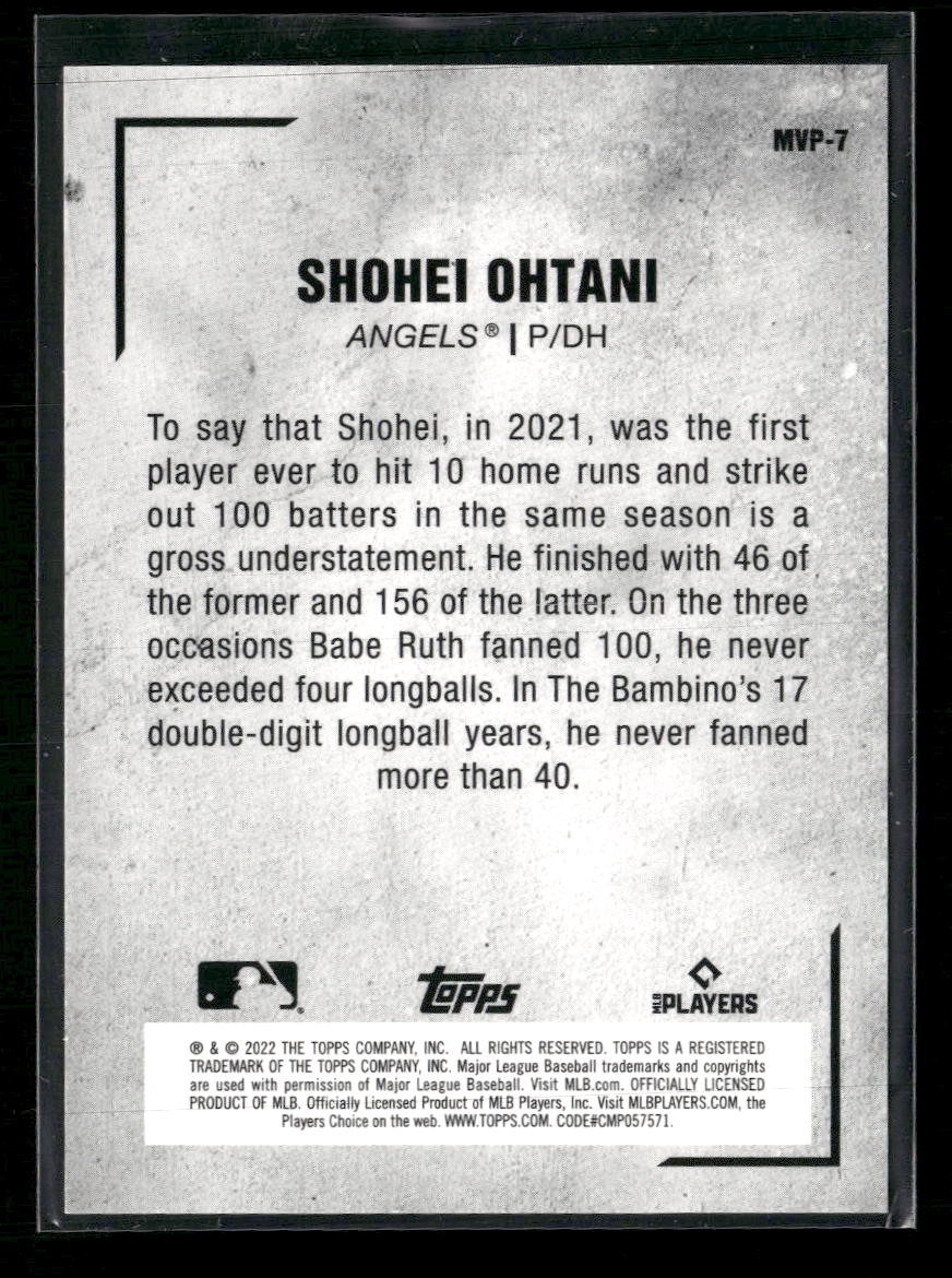 2022 Topps Japan Edition MVP Shohei Ohtani #MVP-7