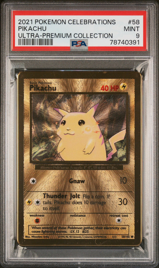 2021 Pokemon Celebrations Ultra-Premium Collection Pikachu 9 PSA #58