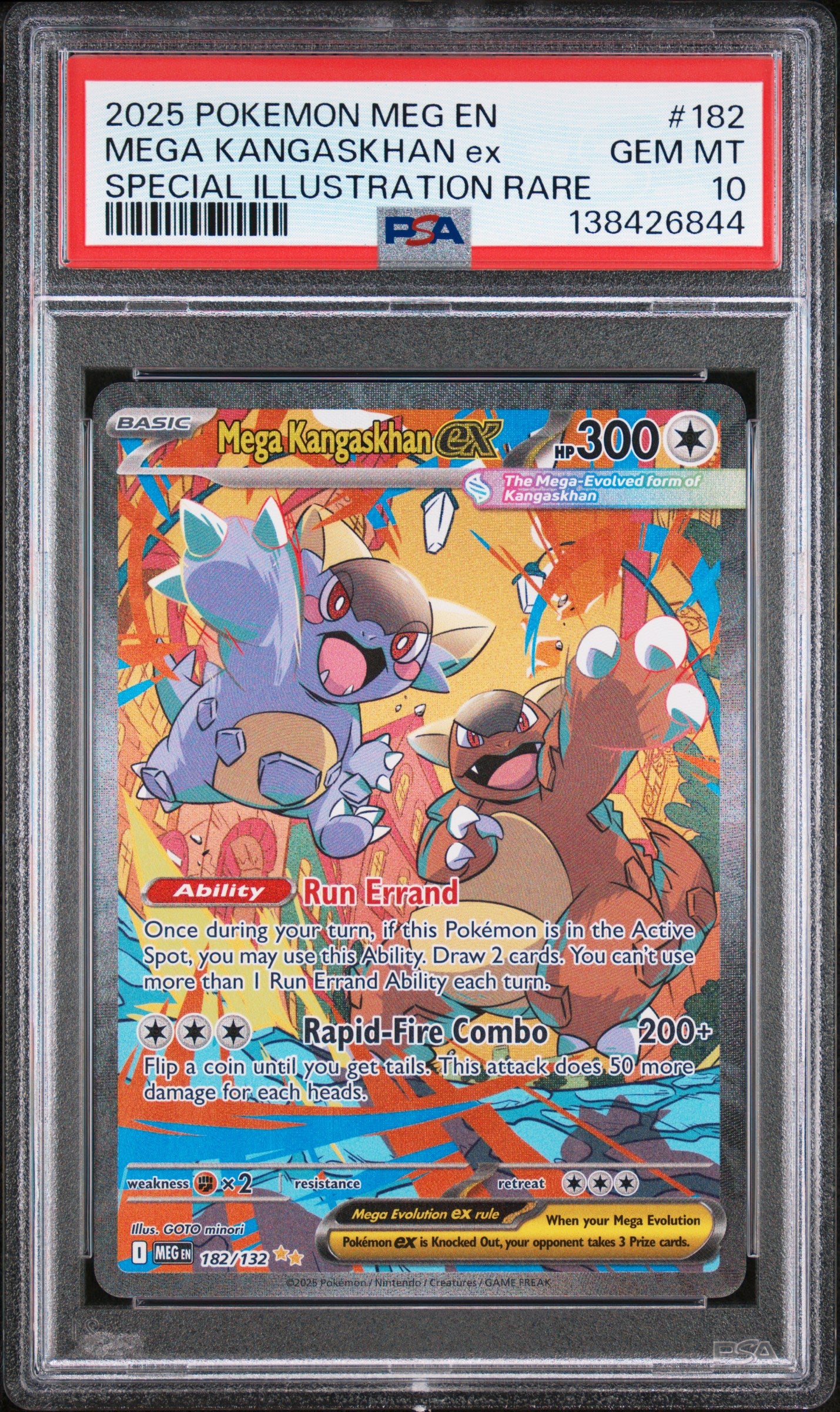 2025 Pokemon Mega Evolution Special Illus Rare Mega Kangaskhan Ex 10 PSA #182