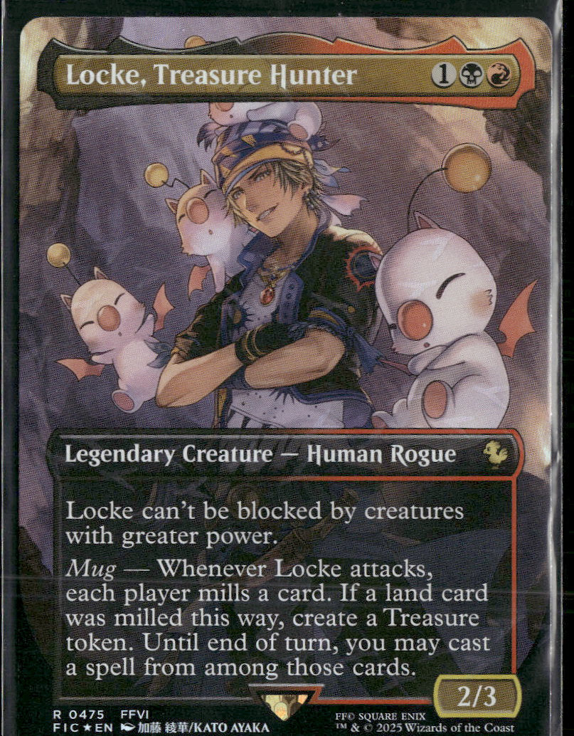 Commander FF Locke, Treasure Hunter (Borderless) (Chocobo Track Foil) #475