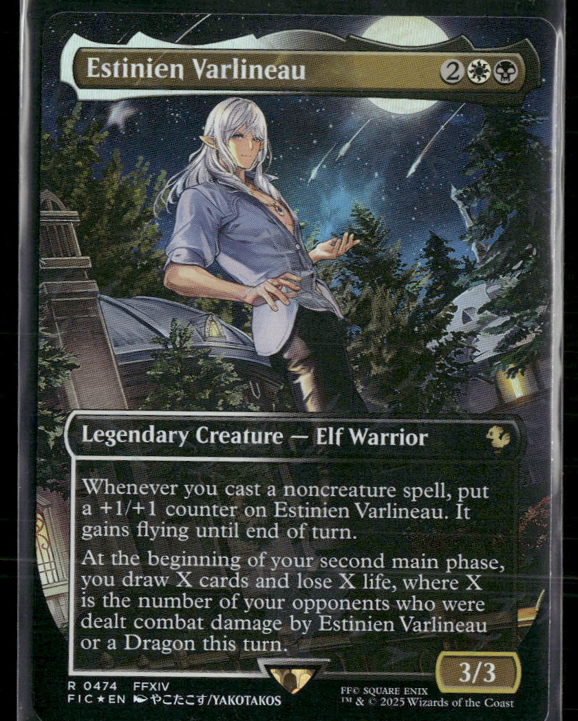 Commander: FF Estinien Varlineau (Borderless) (Chocobo Track Foil) #474