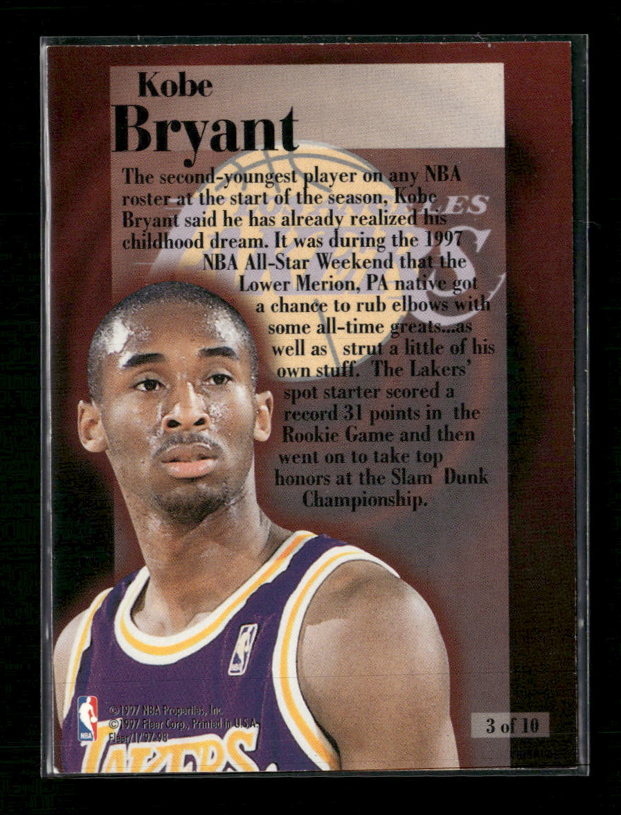 1997-98 Fleer Rookie Rewind Kobe Bryant #3