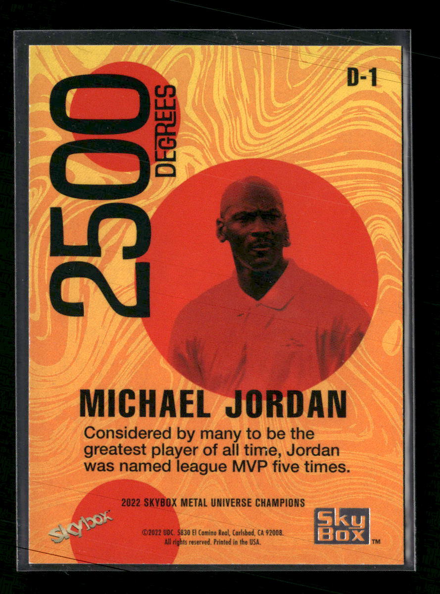 2022 SkyBox Metal Universe Champions 2500 Degrees Michael Jordan #D-1