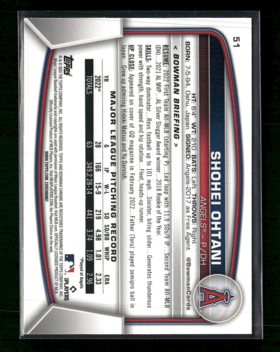 2023 Bowman Mojo Refractors Shohei Ohtani #51