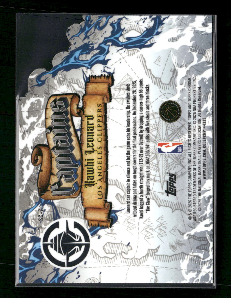 2025-26 Topps Chrome Captains Kawhi Leonard #SC-7