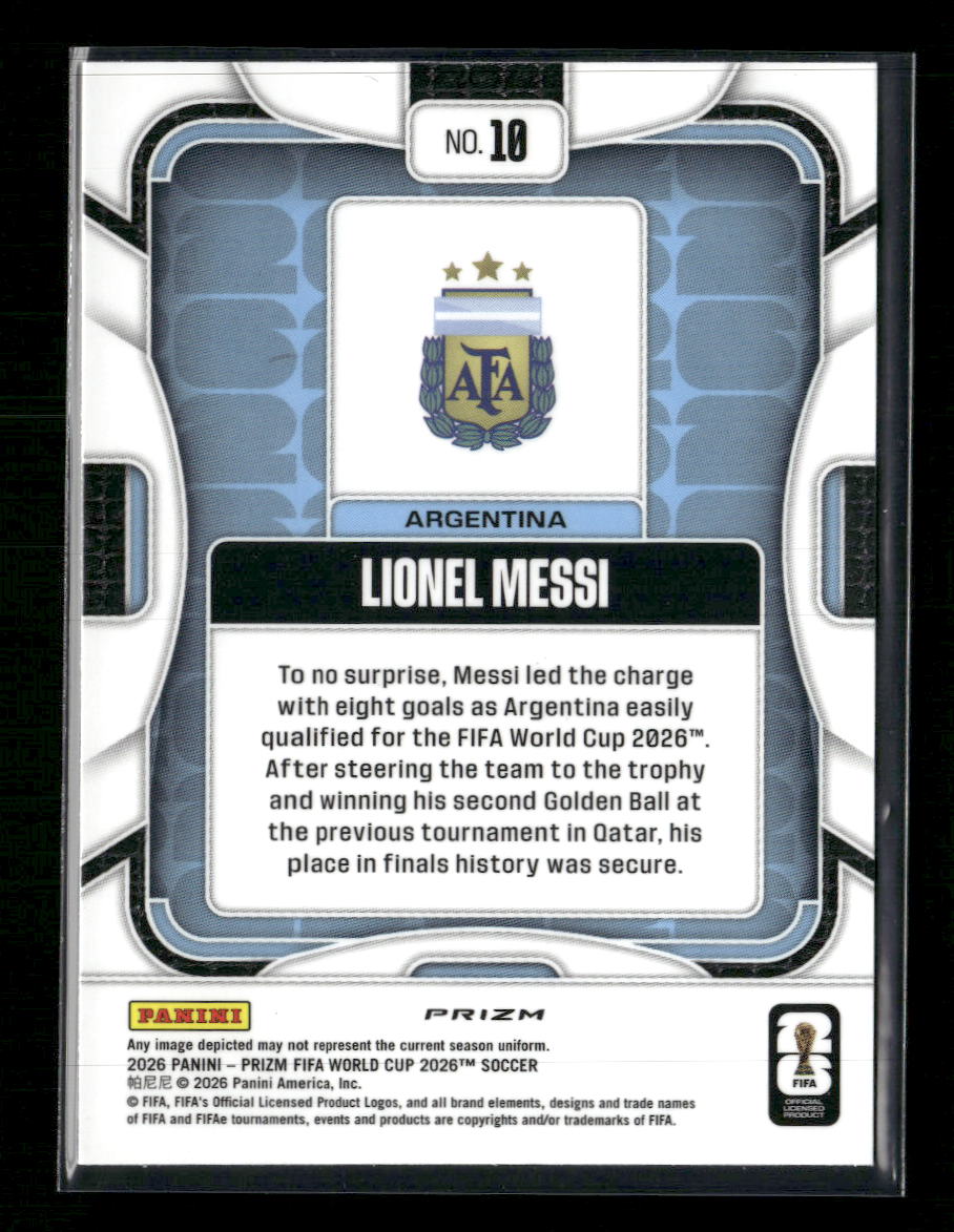 2026 Panini Prizm FIFA World Cup Wave Prizms Lionel Messi #10