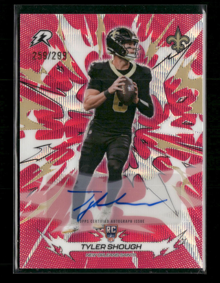 2025 Topps Resurgence Signatures Pink Surge Refractor Tyler Shough AU #163