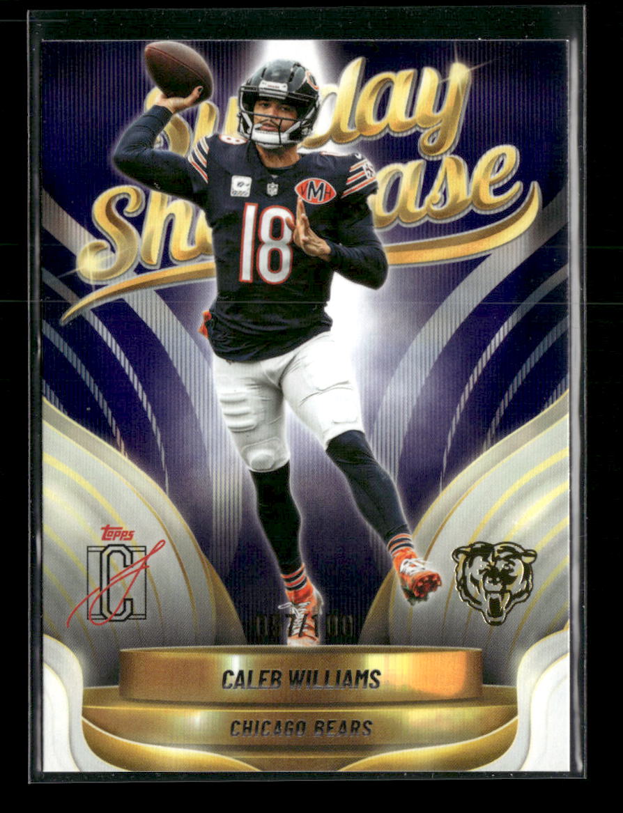 2025 Topps Signature Class Sunday Showcase Purple Caleb Williams #/100 #SS-12