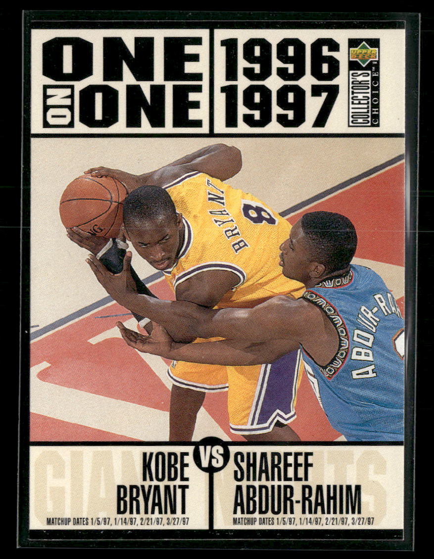 1996-97 Collector's Choice One on One Kobe Bryant / Shareef Abdur-Rahim #6