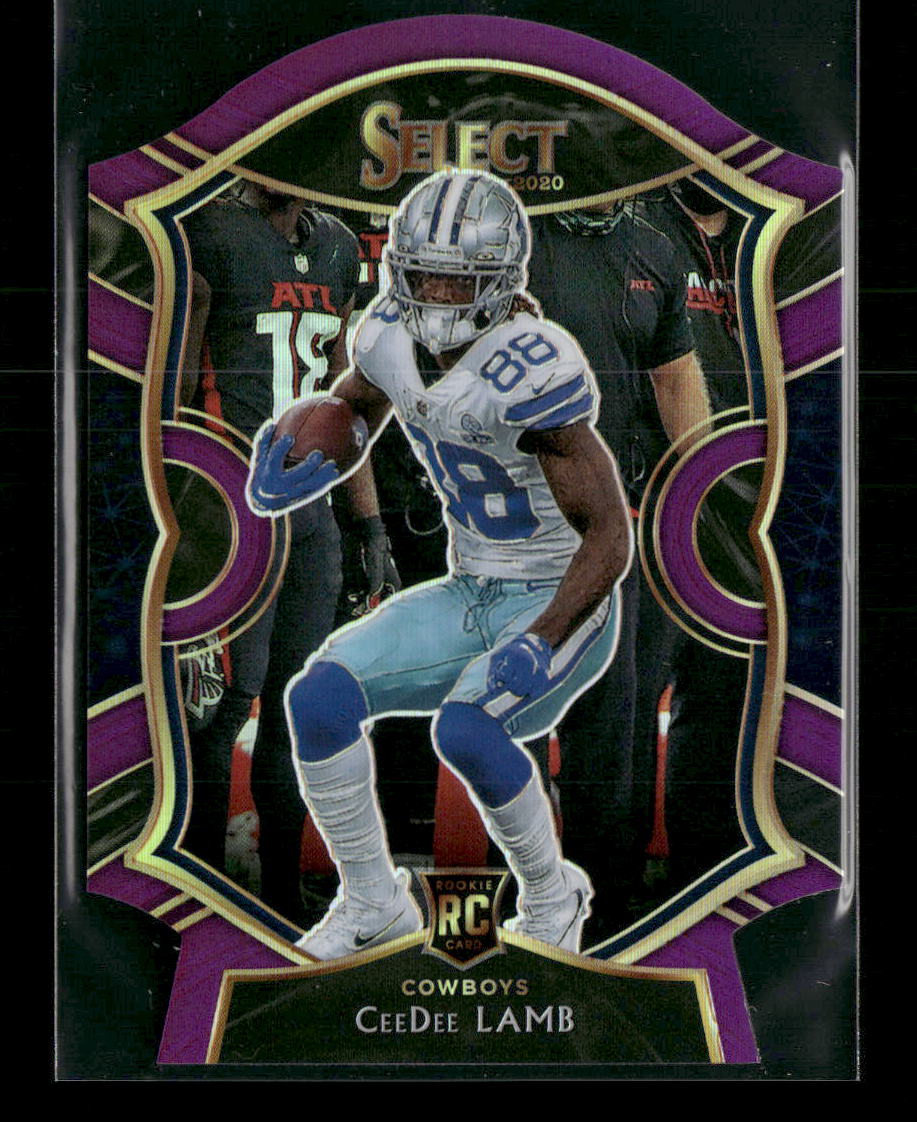 2020 Panini Select Purple Prizm Die Cut CeeDee Lamb RC #57