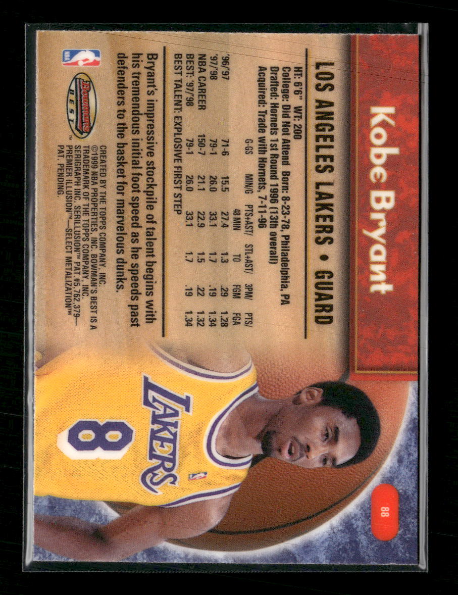 1998-99 Bowman's Best Kobe Bryant #88
