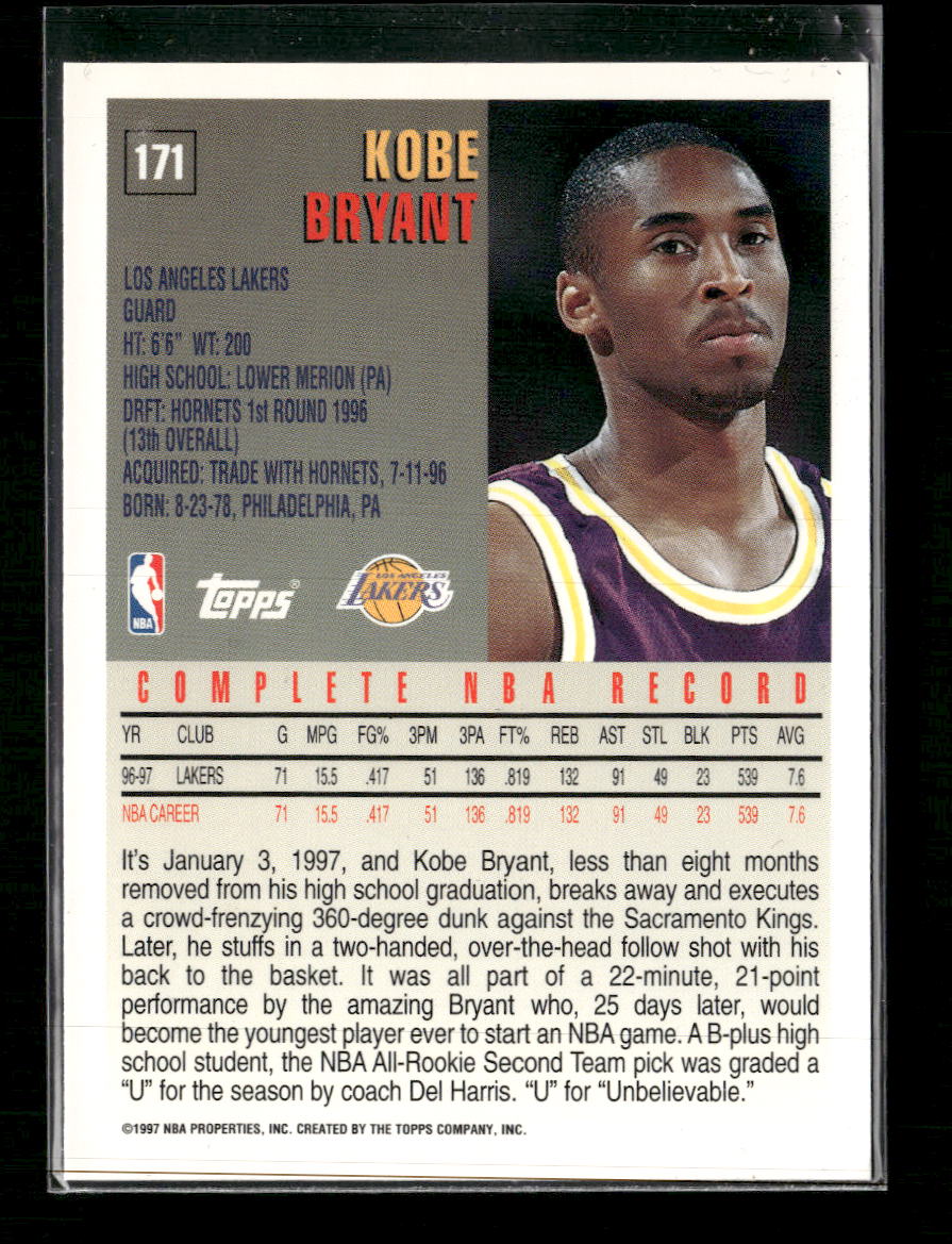 1997-98 Topps Kobe Bryant #171
