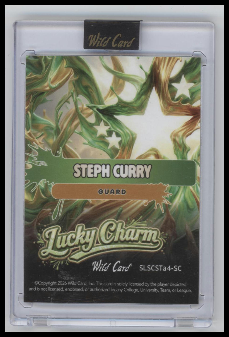 2026 Wild Card Splat Lucky Strike - Lucky Charm Steph Curry #SLSCSTa4-SC Encased