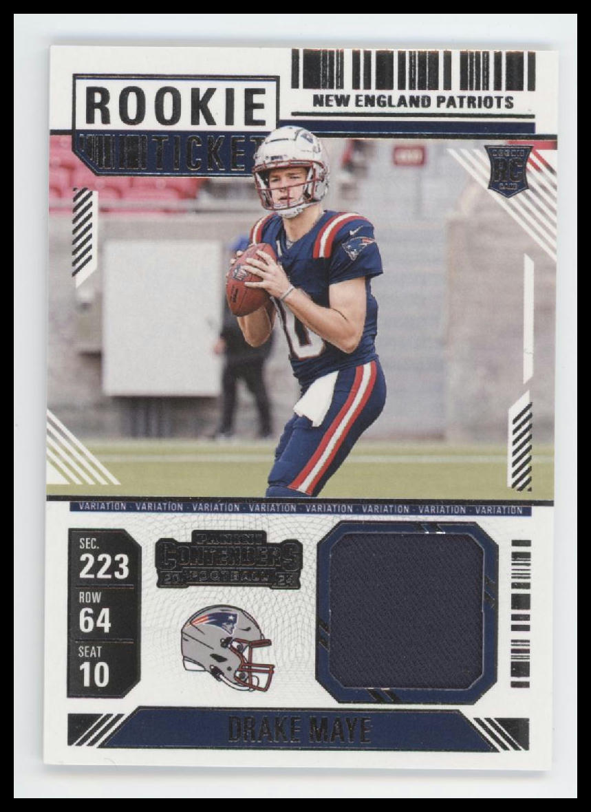 2024 Panini Contenders Rookie Ticket Swatches Drake Maye #RTS-DME