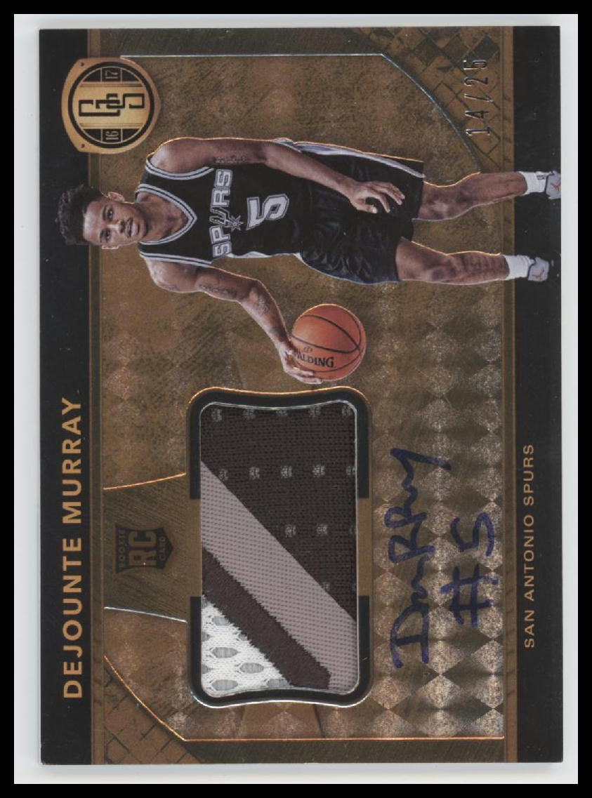 2016-17 Panini Gold Standard Rookie Jersey Auto Dejounte Murray RC #/25 #325