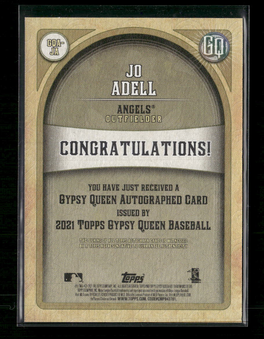 2021 Topps Gypsy Queen Autographs Jo Adell AU #GQA-JA