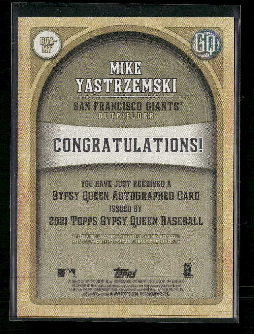 2021 Topps Gypsy Queen Autographs Mike Yastrzemski AU #GQA-MY
