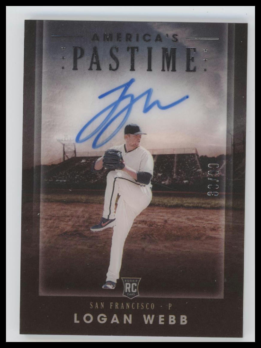 2020 Panini Chronicles America's Pastime Logan Webb #/99 AU #19