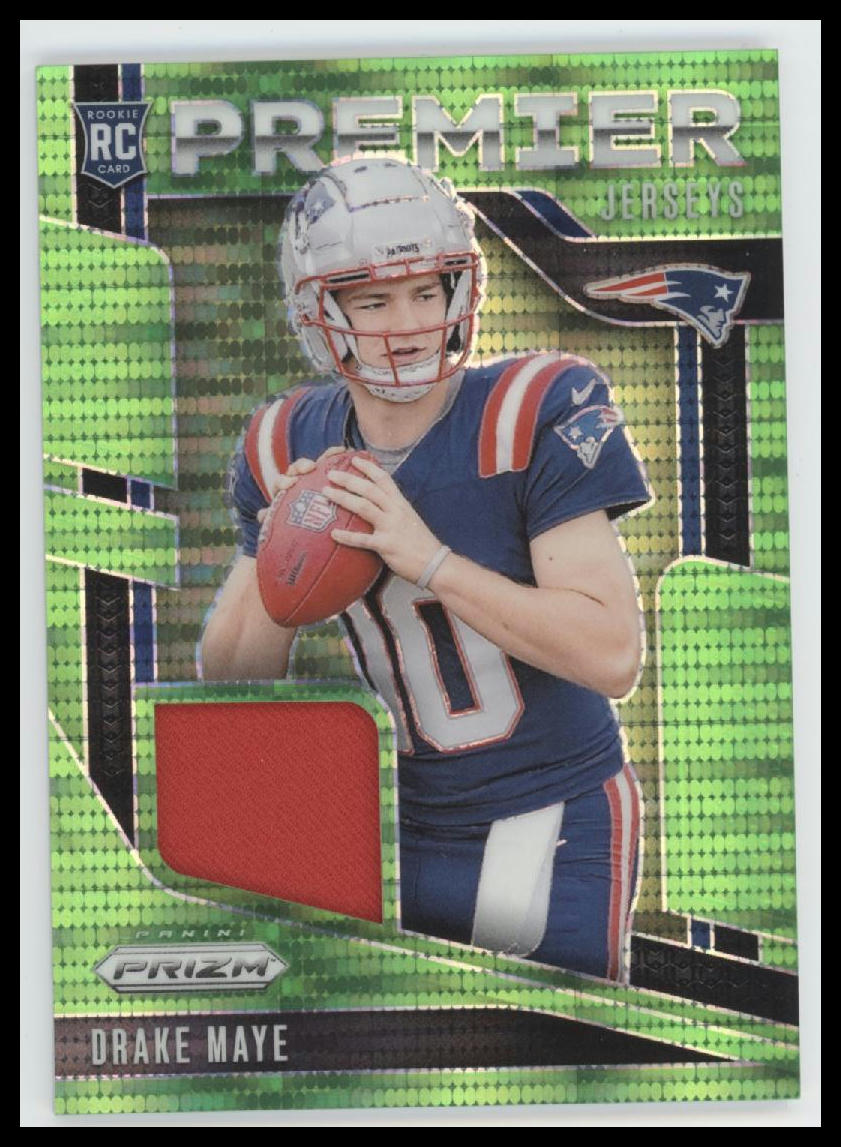 2024 Panini Prizm Premier Jerseys Neon Green Pulsar Drake Maye #PJ-DME