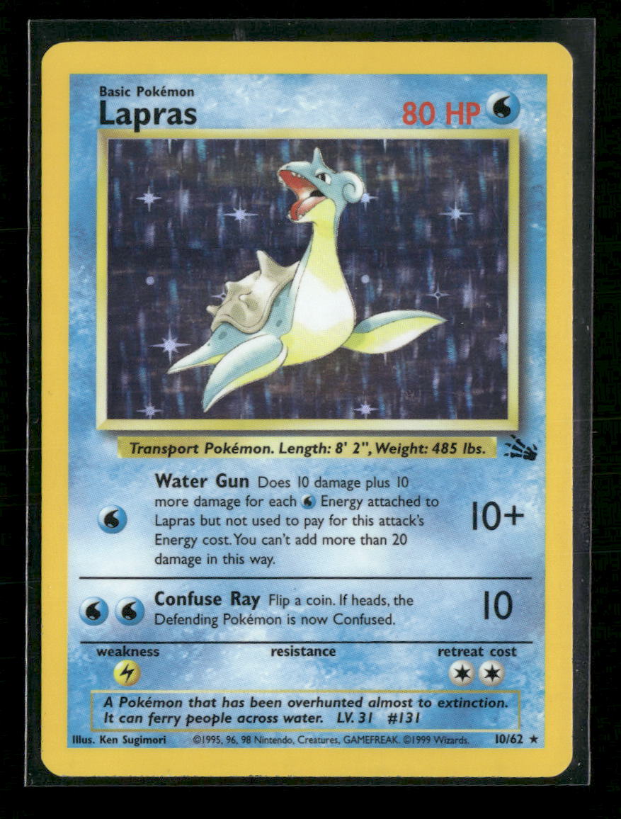 Fossil Lapras (10) Unlimited #10/62