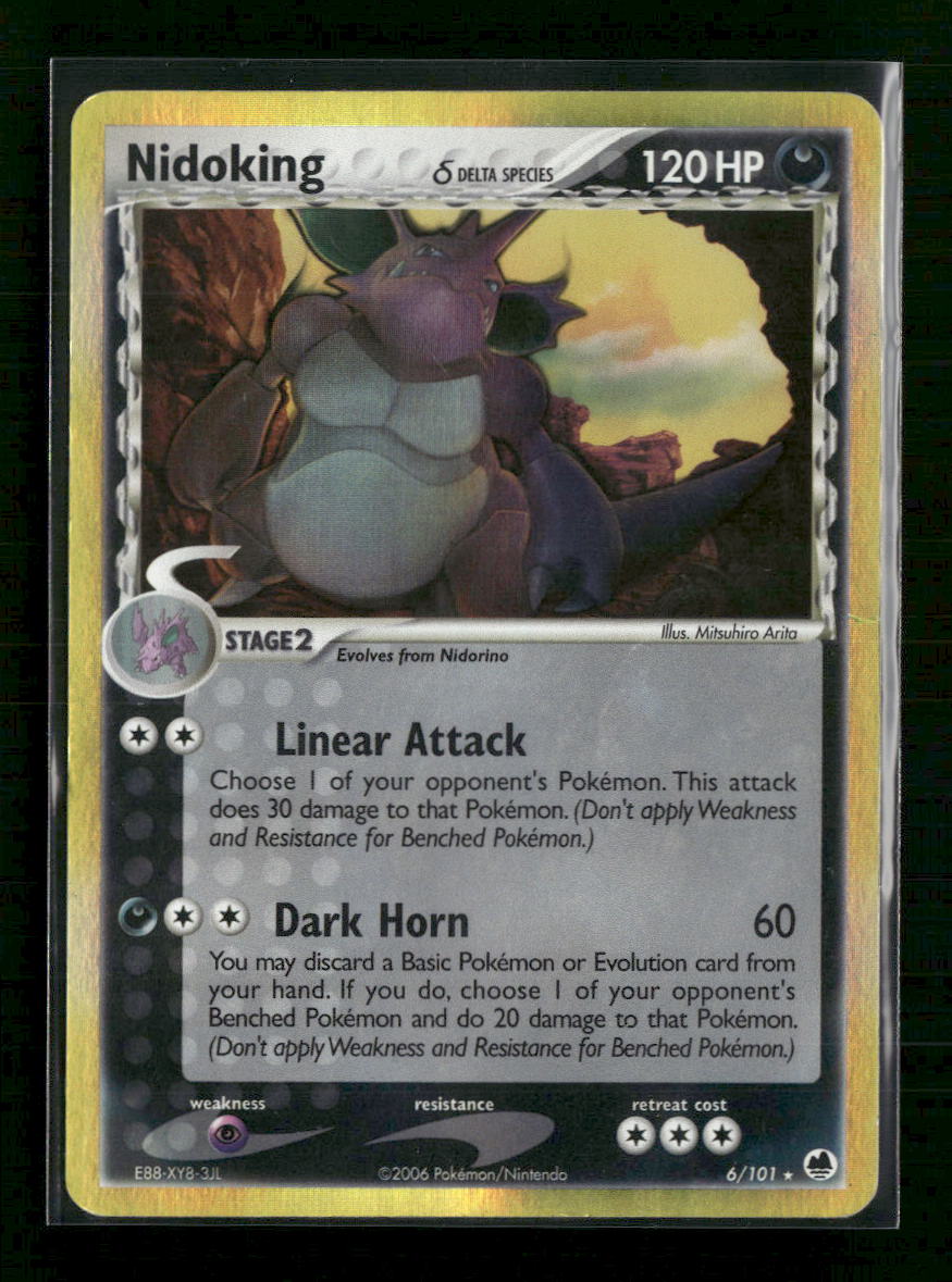 Dragon Frontiers Nidoking (Delta Species) #6/101 *Damaged*