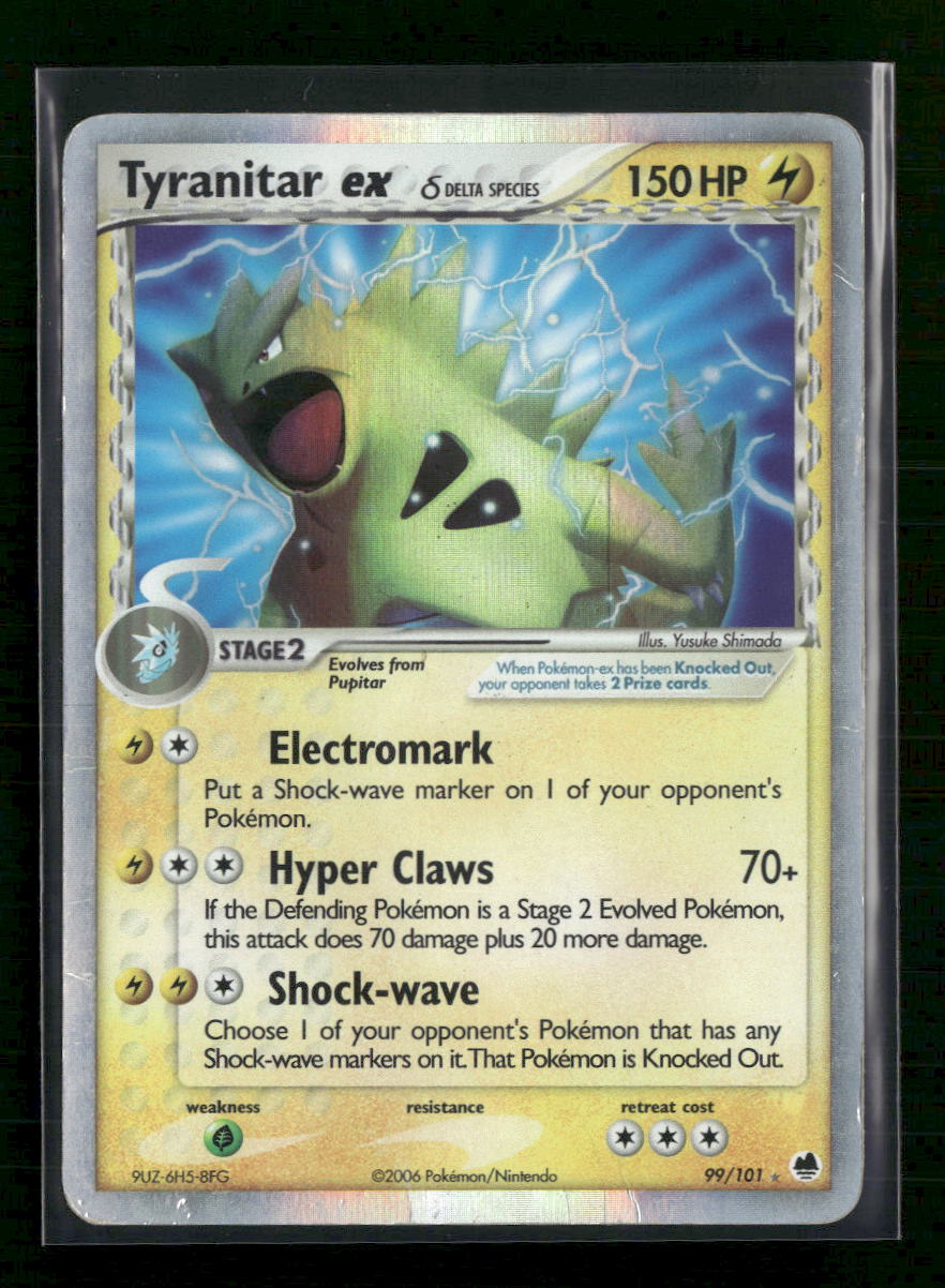 EX Dragon Frontiers Tyranitar ex (Delta Species) #99/101 *Damaged*