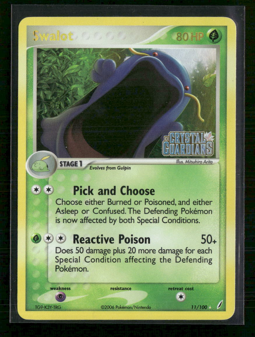 EX Crystal Guardians Swalot Reverse Holo #11/100