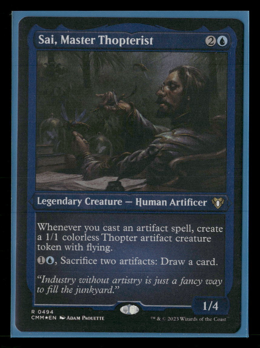 Commander Masters Sai, Master Thopterist (Foil Etched) #494