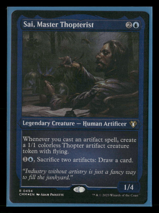 Commander Masters Sai, Master Thopterist (Foil Etched) #494