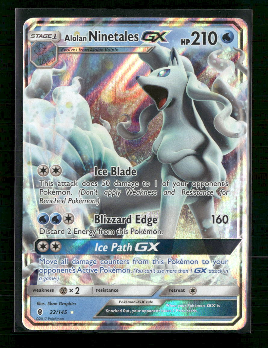 SM - Guardians Rising Alolan Ninetales GX #22/145