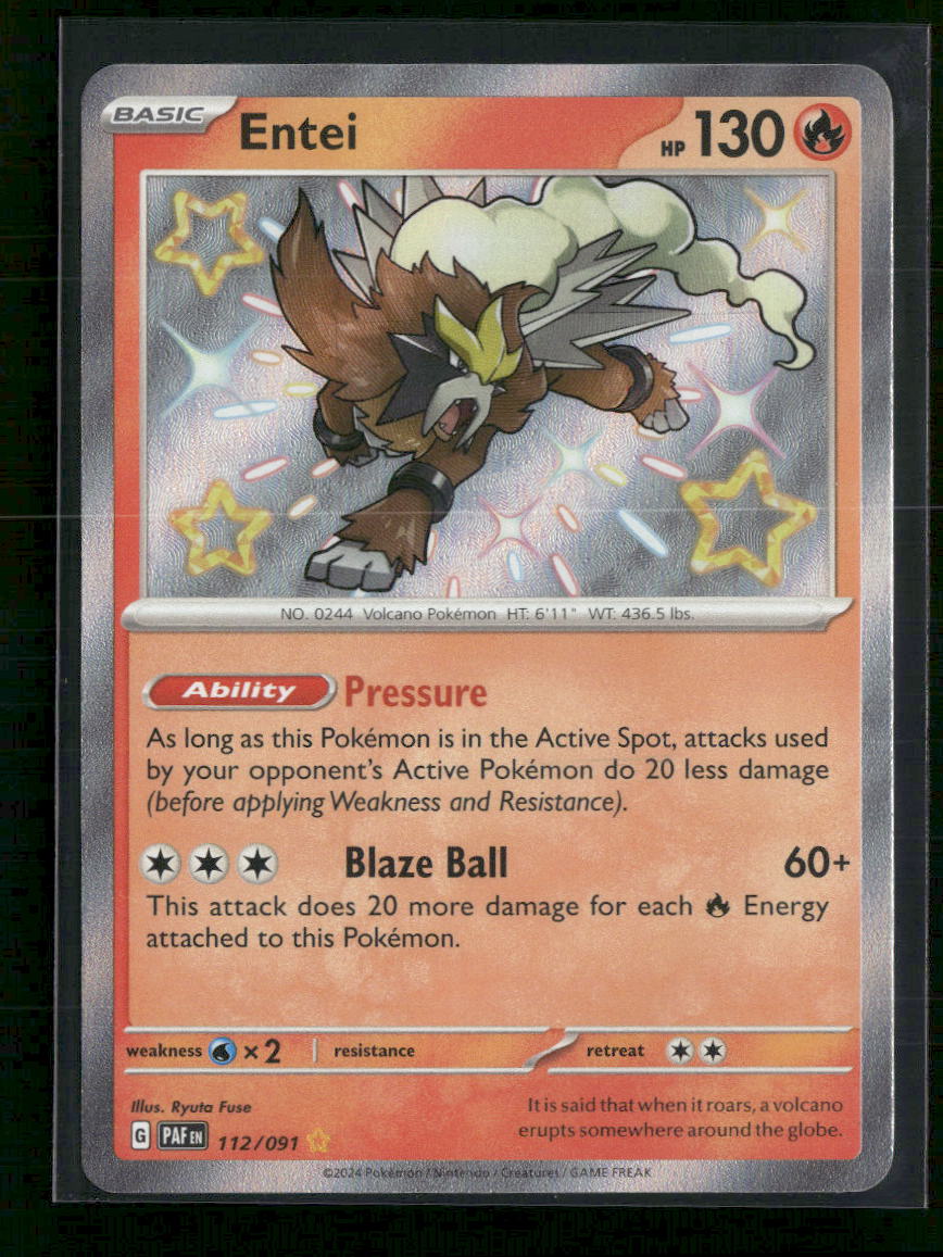 SV: Paldean Fates Entei #112/091