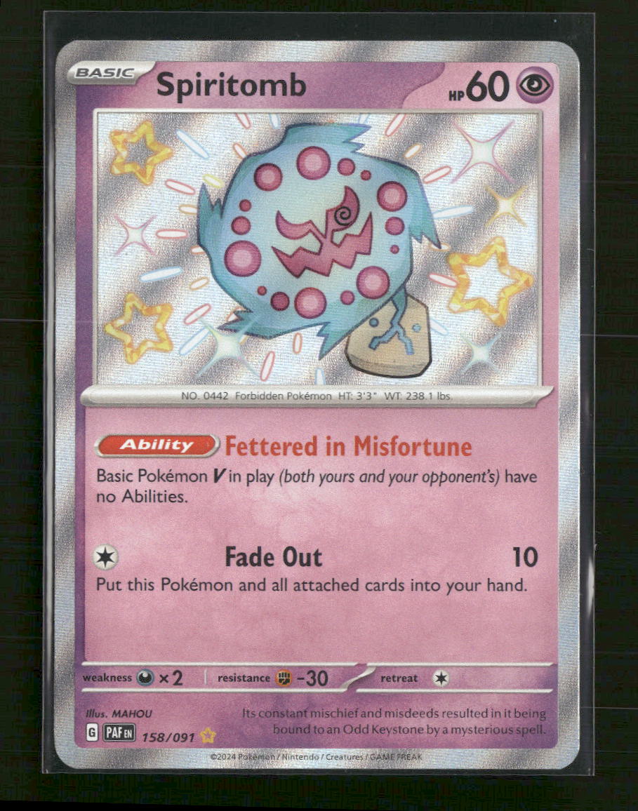SV: Paldean Fates Spiritomb #158/091