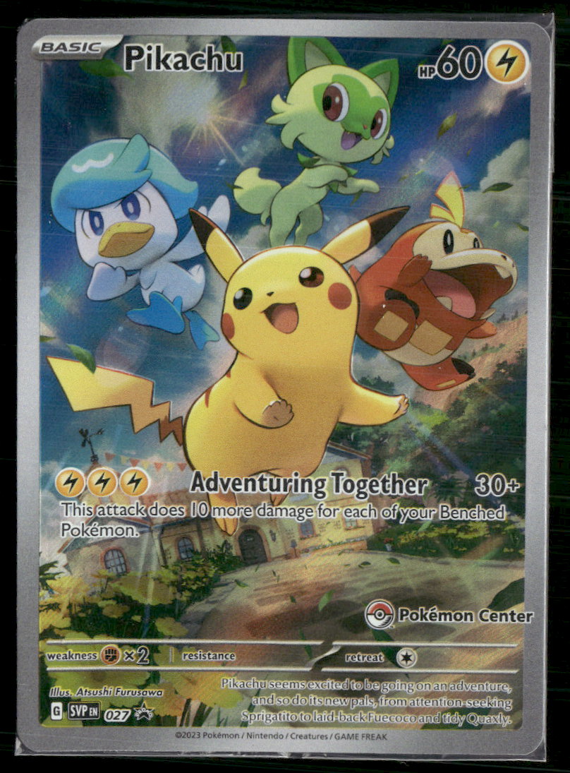 SV: Scarlet & Violet Promo Cards Pikachu (Pokémon Center) #027