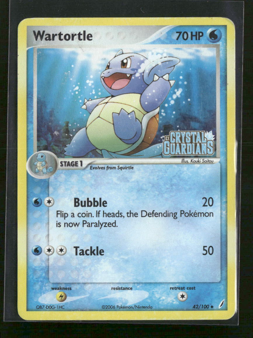EX Crystal Guardians Wartortle #42/100
