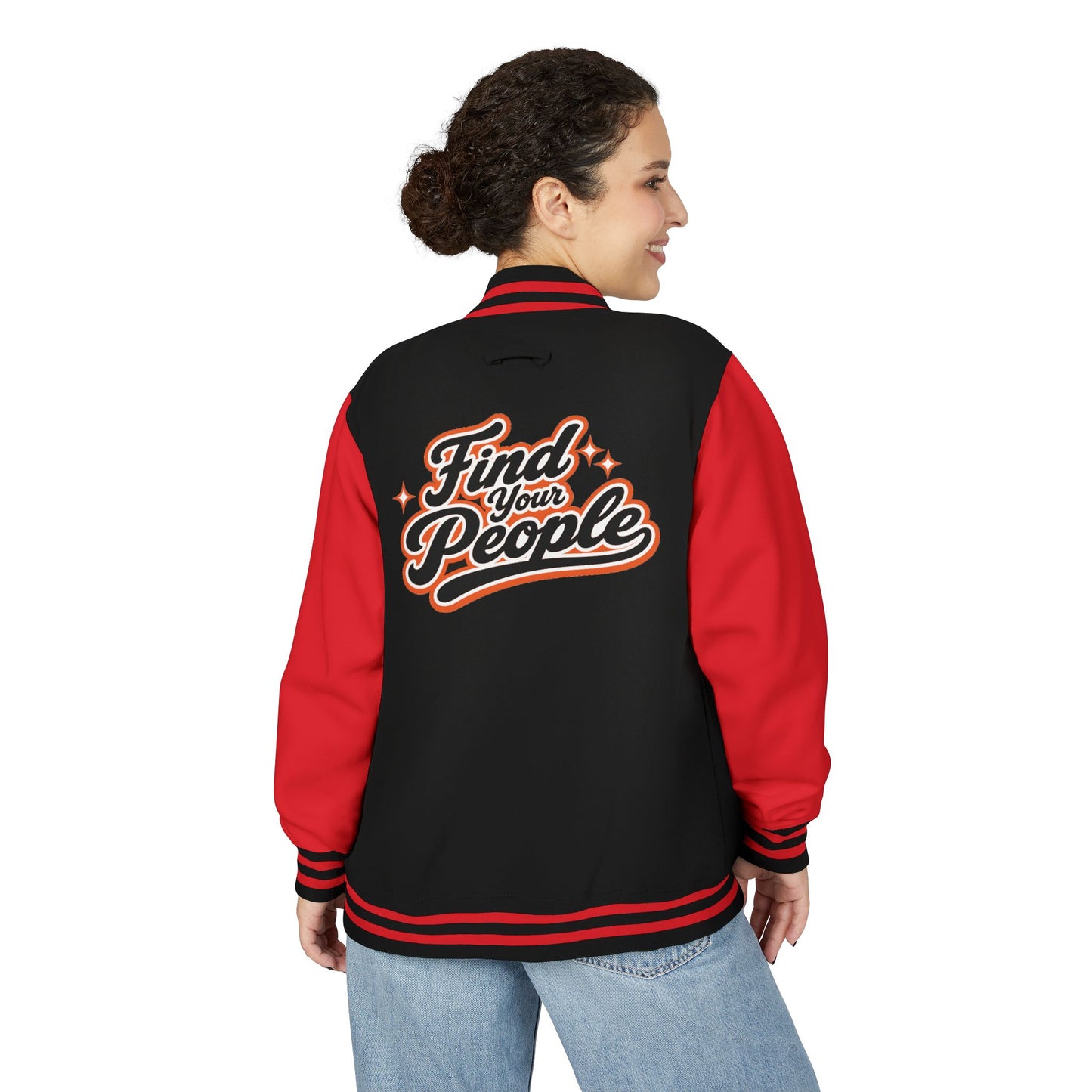 Letterman Jacket — "Find Your People" Retro Varsity Jacket