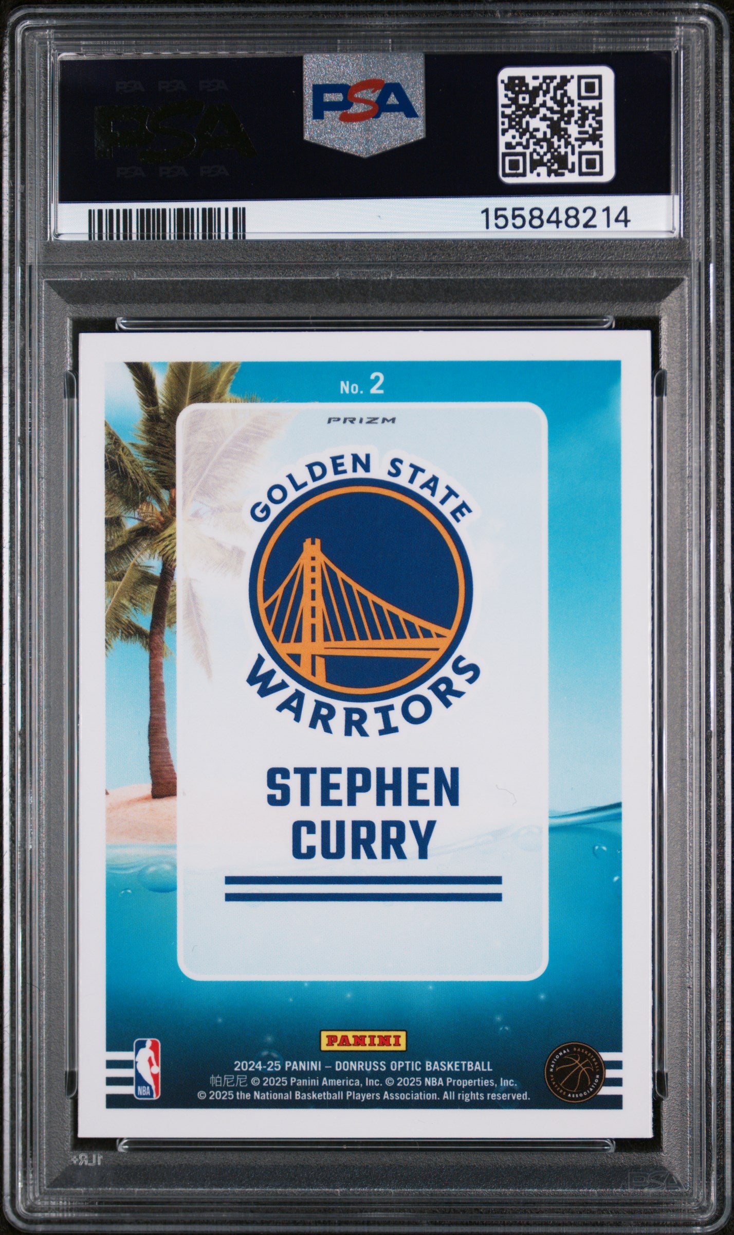 2024 Panini Donruss Optic Splash! Splash!-Purple Stephen Curry 9 PSA #2