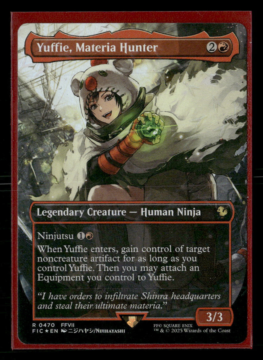 Commander: FIC Yuffie, Materia Hunter (Borderless) (Chocobo Track Foil) #470
