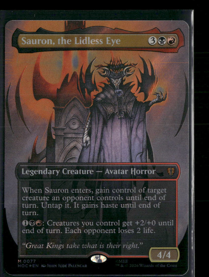 The Hobbit: Eternal-Legal Sauron, the Lidless Eye (Borderless) (Surge Foil) #77