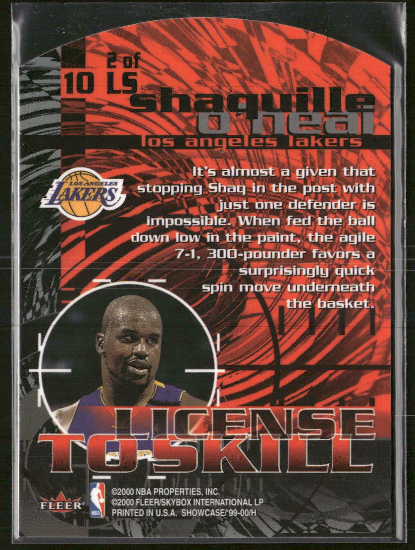 1999-00 Flair Showcase License to Skill Shaquille O'Neal #2 LS