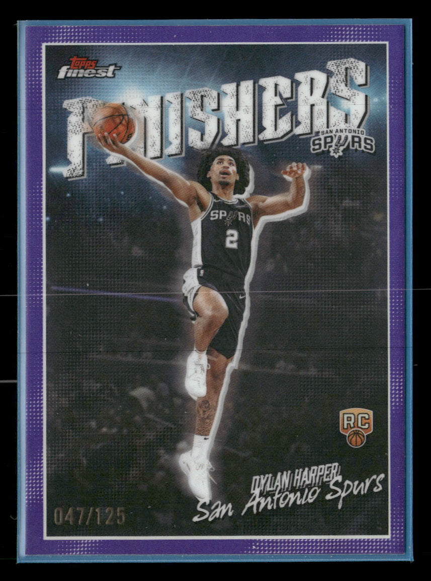 2025-26 Finest Finishers Purple Refractor Dylan Harper #/125 #FI-9