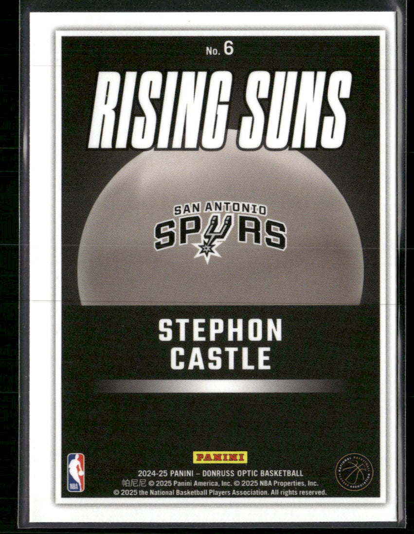 2024-25 Donruss Optic Rising Suns Stephon Castle #6