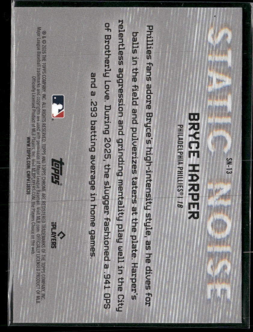 2026 Topps Chrome Static Noise Bryce Harper #SN-13